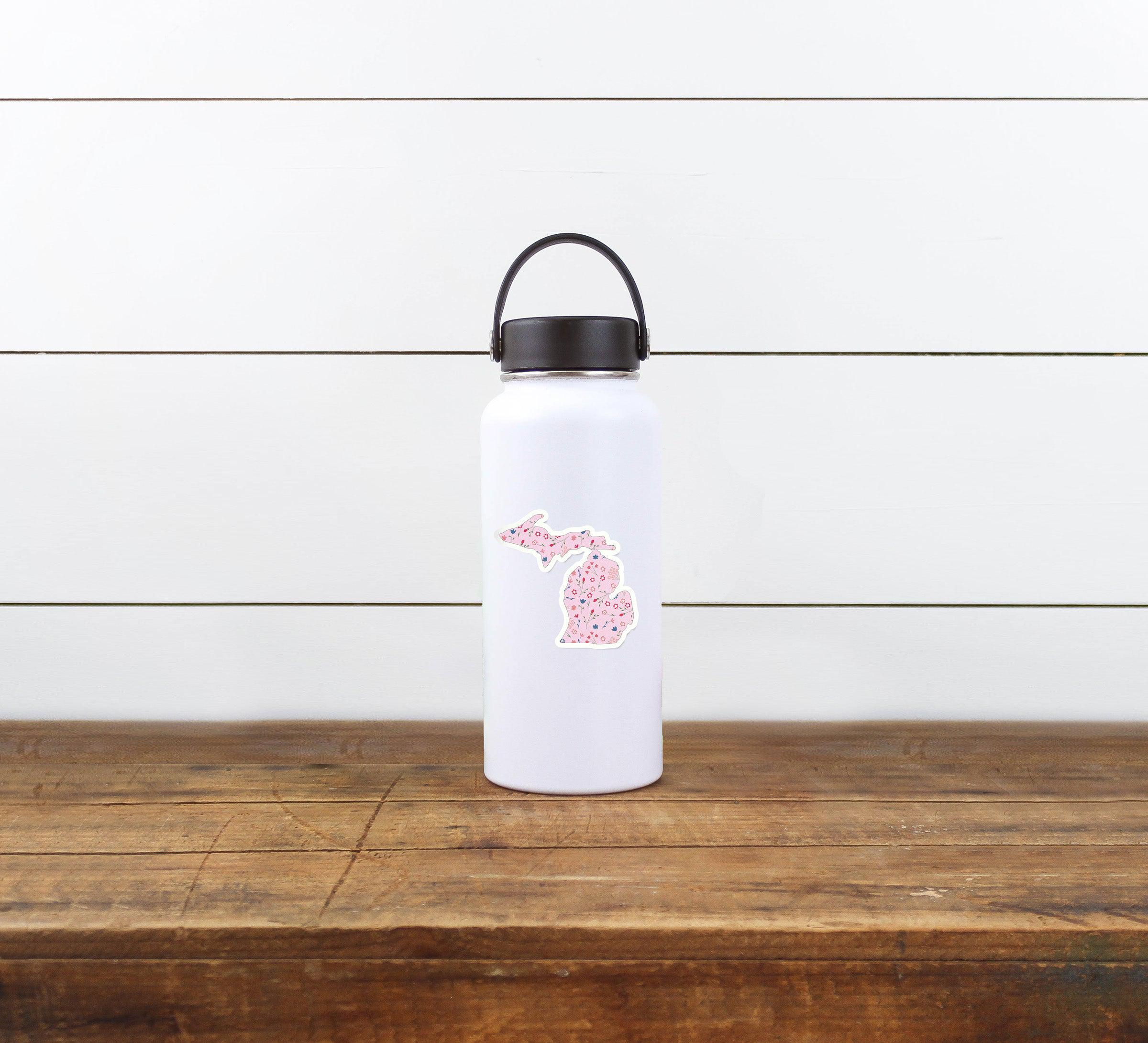 Wildflower -Pink - Michigan Waterproof Sticker (3" X 3")