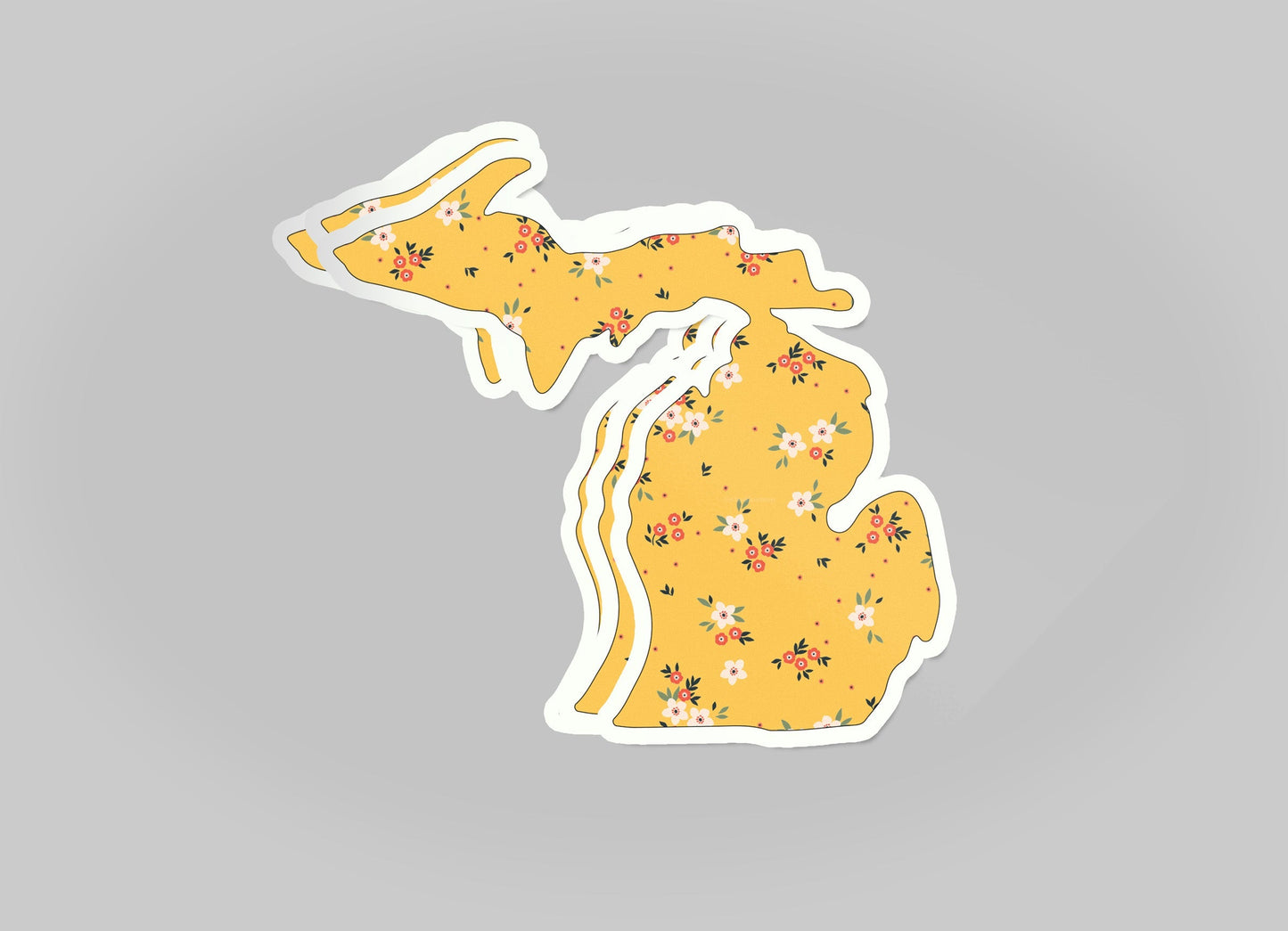 Wildflower - Yellow - Michigan Waterproof Sticker (3" X 3")