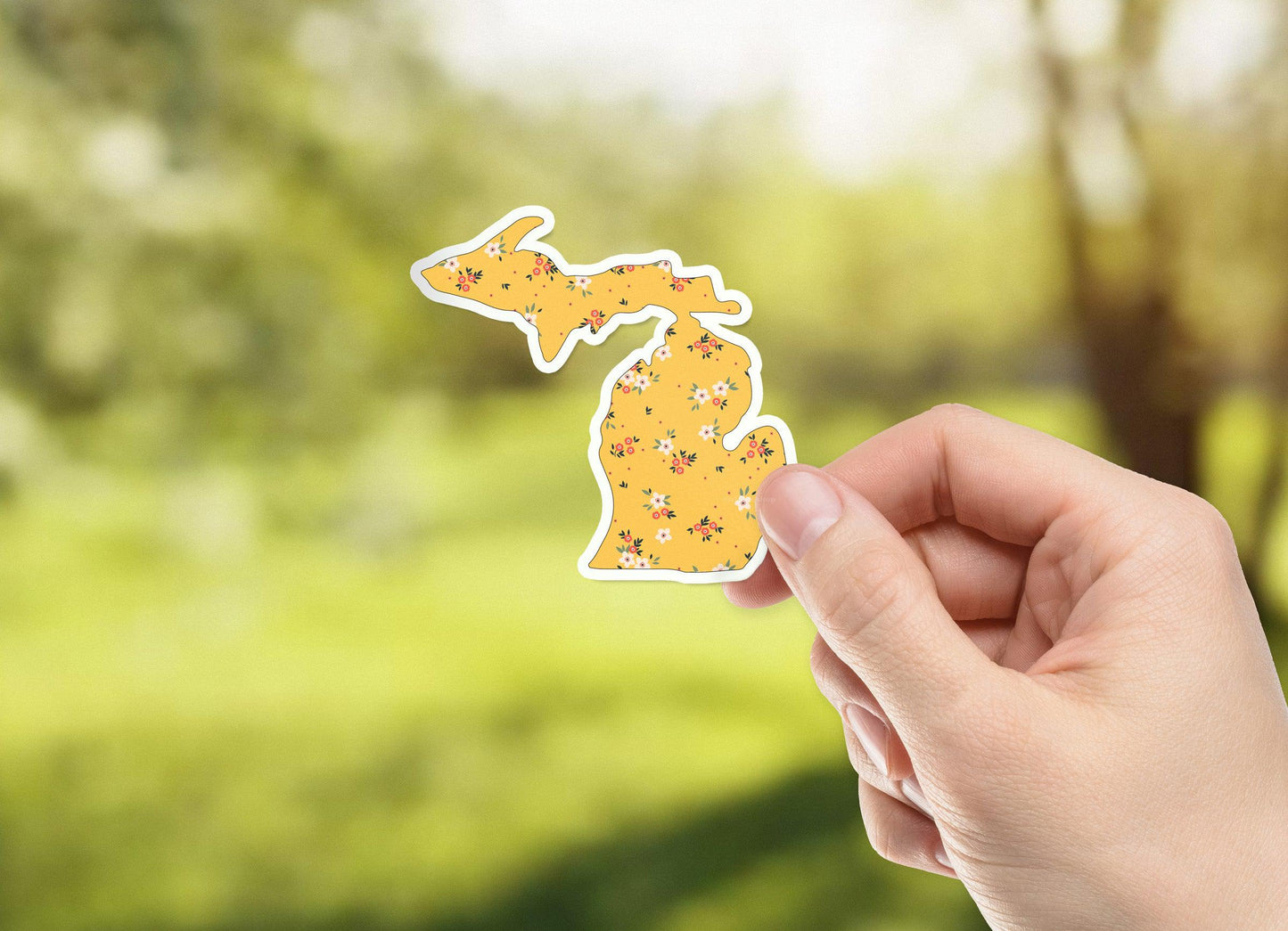 Wildflower - Yellow - Michigan Waterproof Sticker (3" X 3")