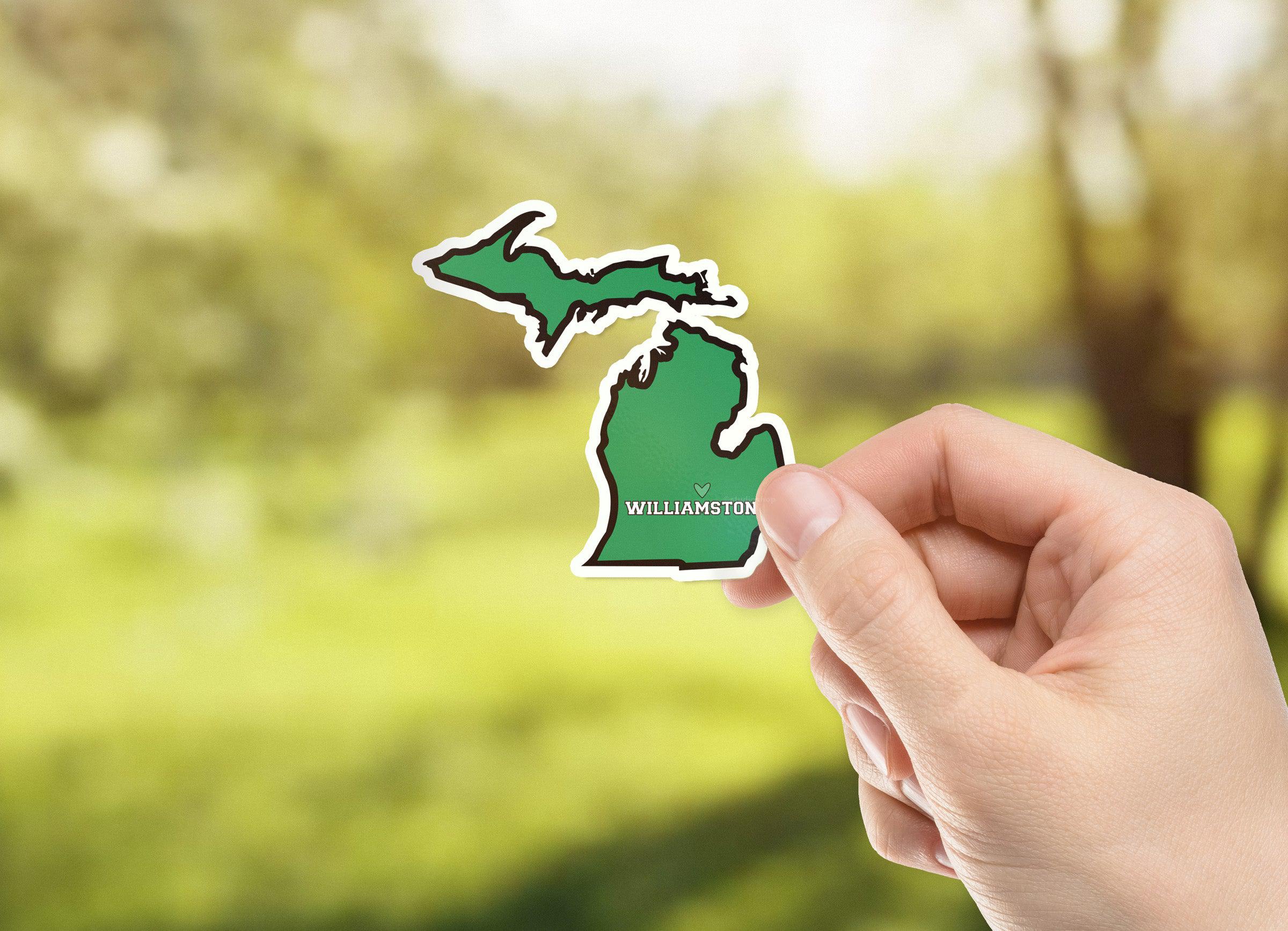 Williamston Michigan Waterproof Sticker (3" X 3")
