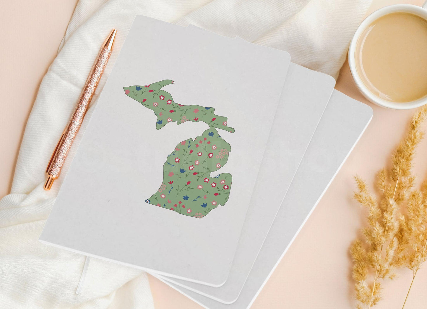 Wildflower - Green - Michigan - Pocket Journal