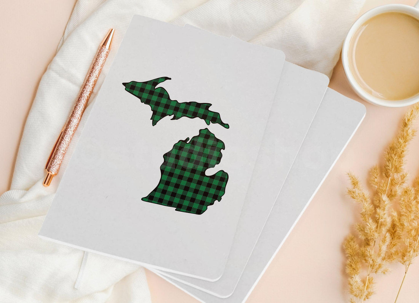 Plaid - Green - Michigan - Pocket Journal