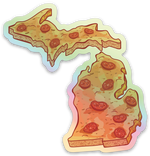 Pizza - Michigan - Waterproof Sticker (3