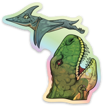 Dinos - Michigan - Waterproof Sticker (3