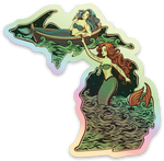 Mermaids - Ocean Night - Michigan - Waterproof Sticker (3
