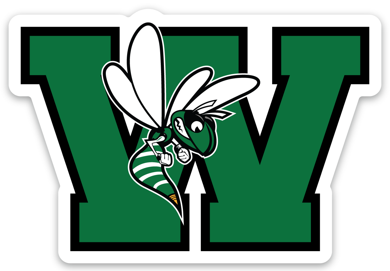 W - Hornet - Waterproof Sticker 3" X 3"