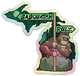 Sasquatch Rulz- Michigan - Waterproof Sticker (3" X 3")
