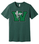 Williamston - Green - W - Hornet Mascot - Bella Canvas - Heat Transferred - Adult Premium T-Shirt