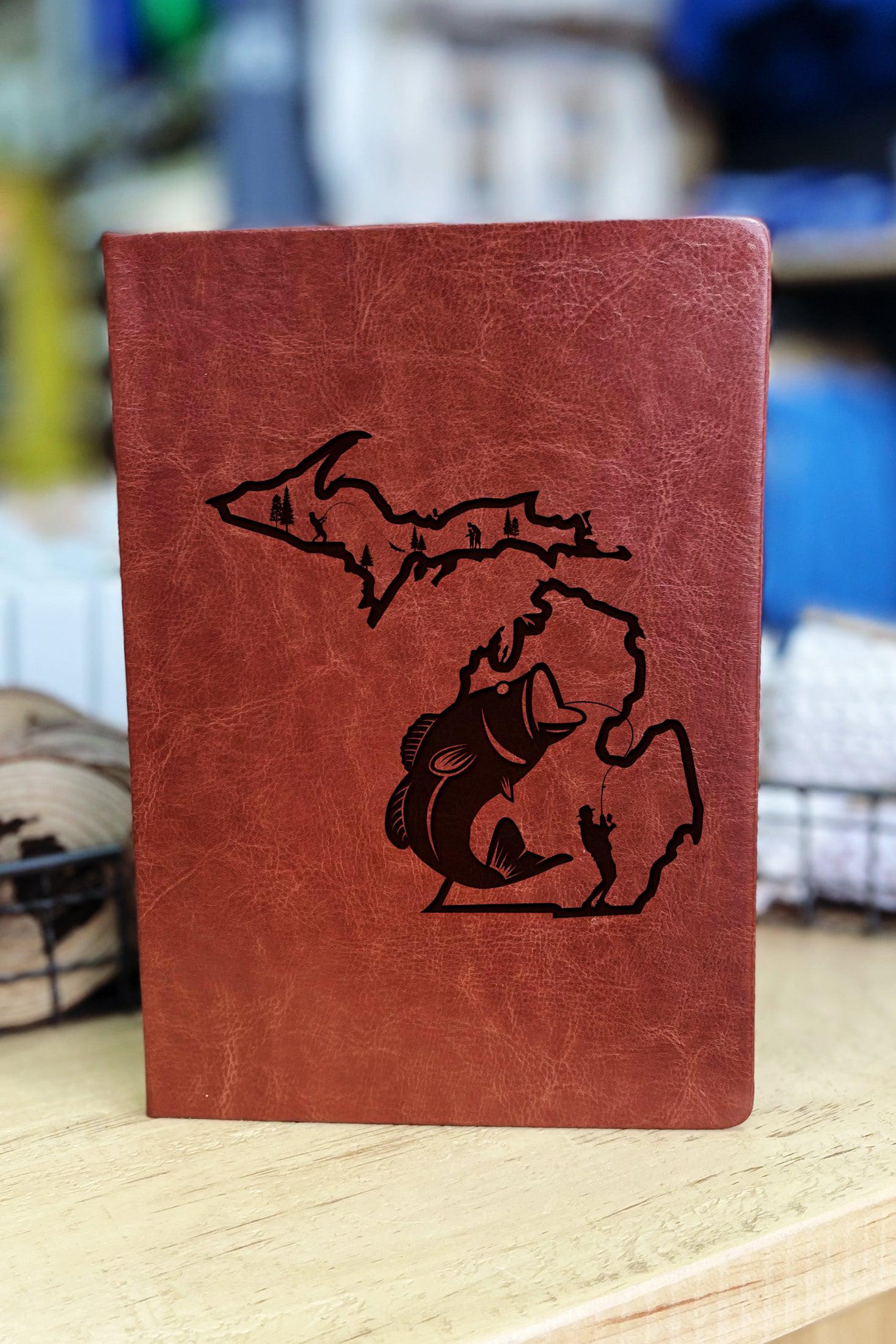 Fishing - Michigan - Leather Journal
