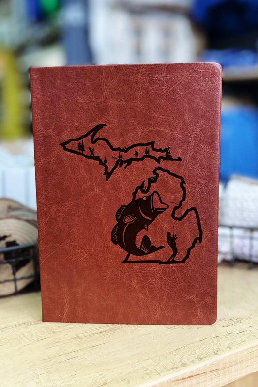 Fishing - Michigan - Leather Journal