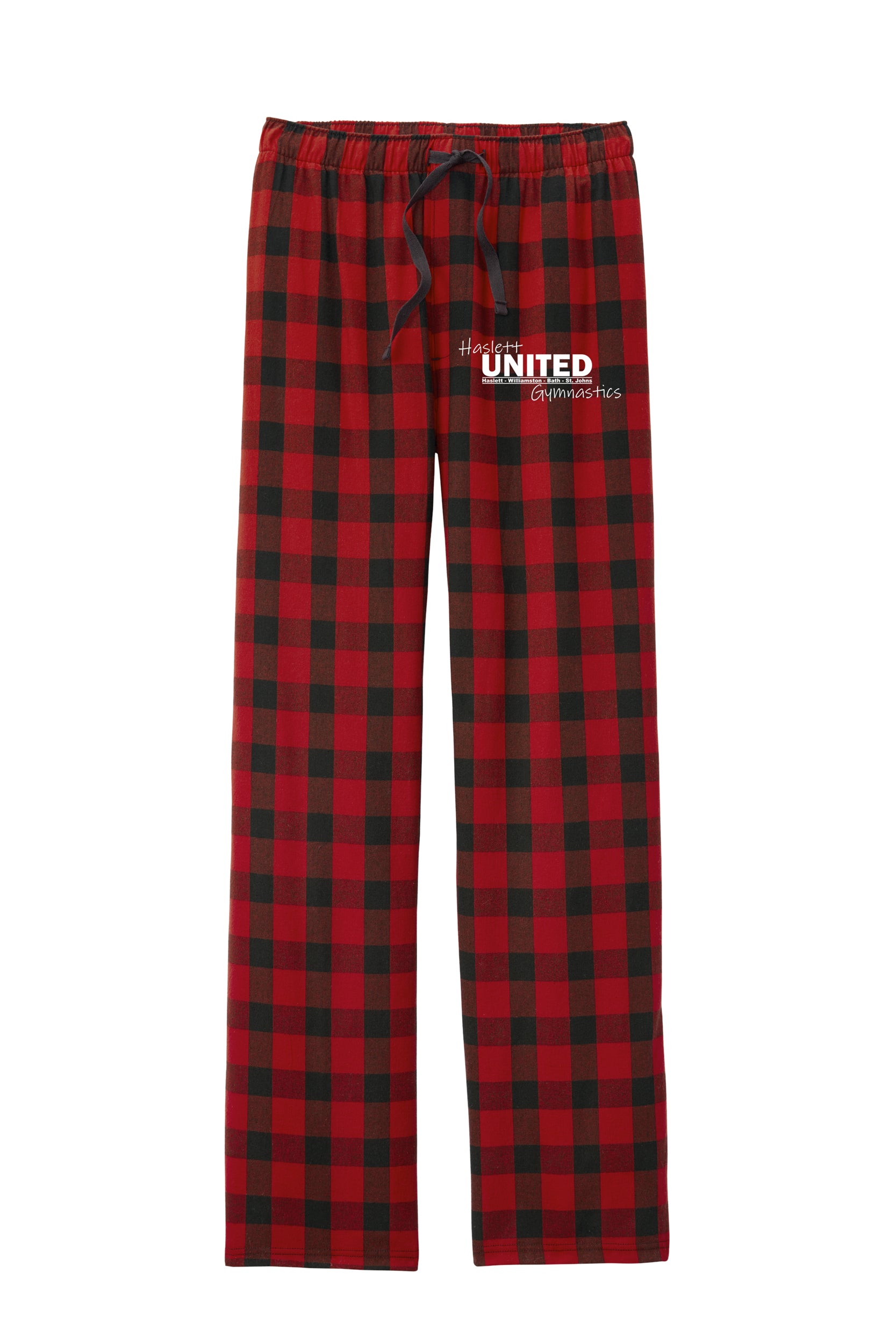 Haslett United Gymnastics - Adult Plaid Pajamas Bottom