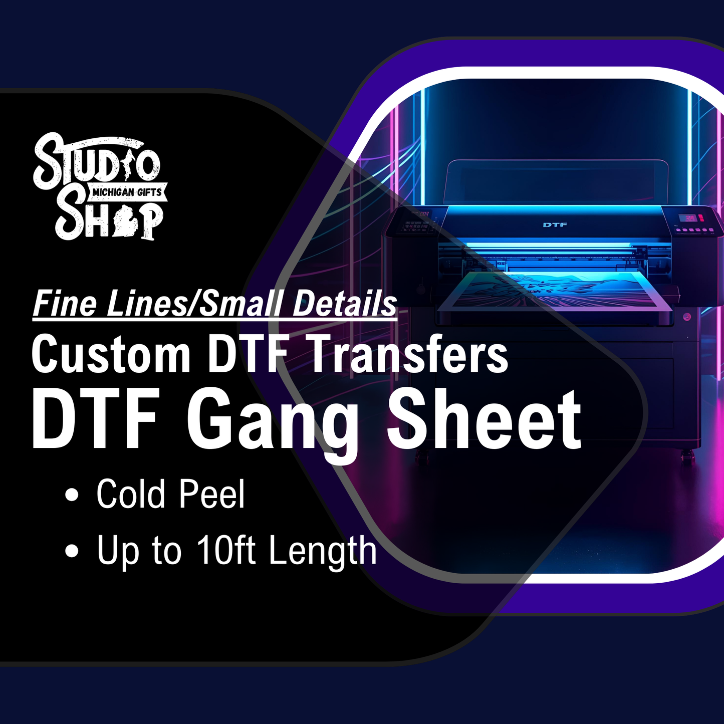 Custom DTF (Direct To Film) - Gang Sheet - Fine Lines/Small Details