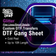 Custom DTF (Direct To Film) GLITTER - Gang Sheet - Fine Lines/Small Details