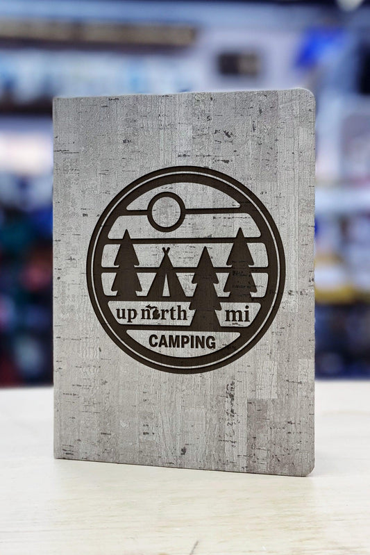 "Up North Mi Camping" - Badge - Leather Journal