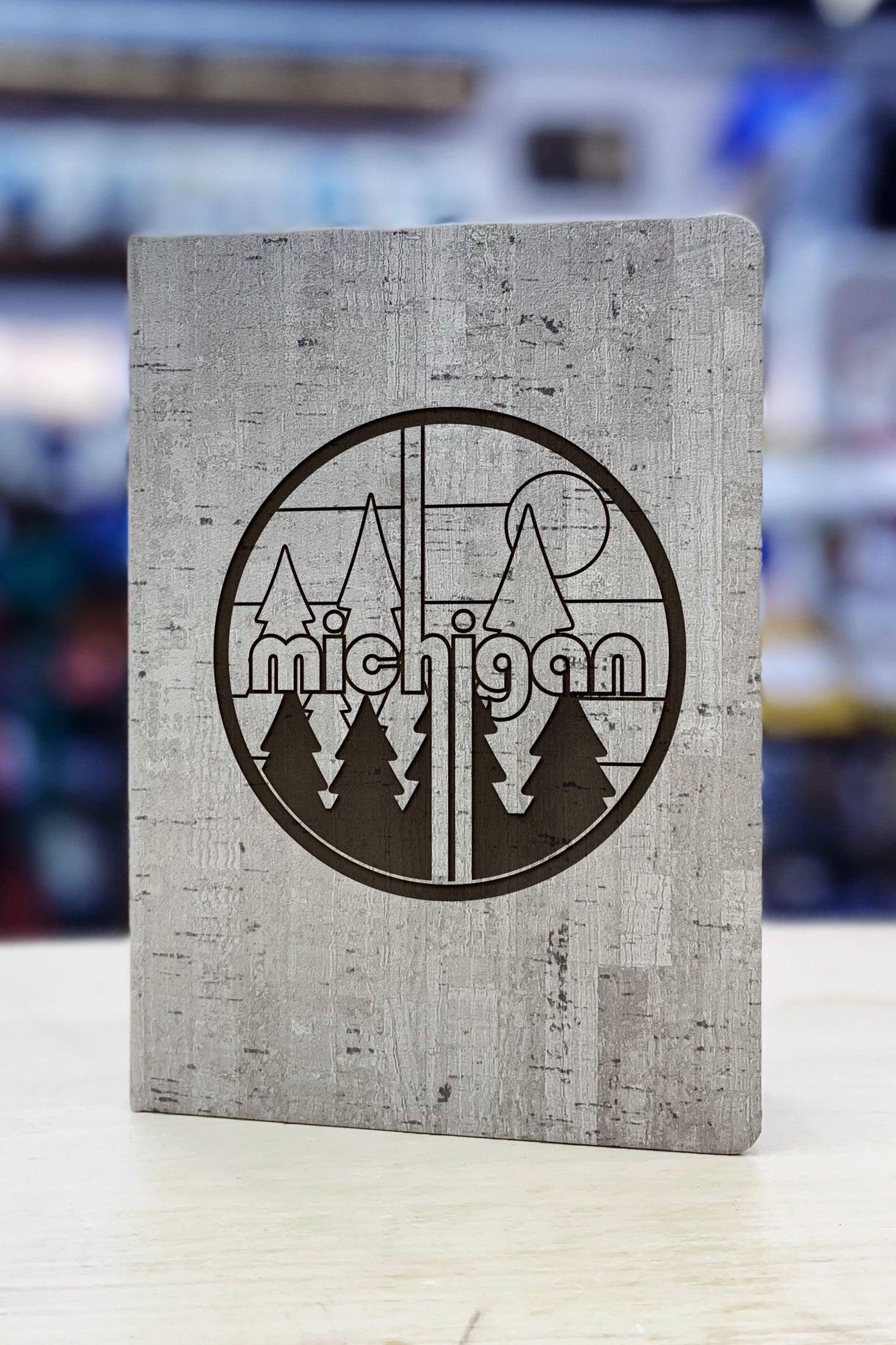 Retro "Michigan" - Badge - Leather Journal
