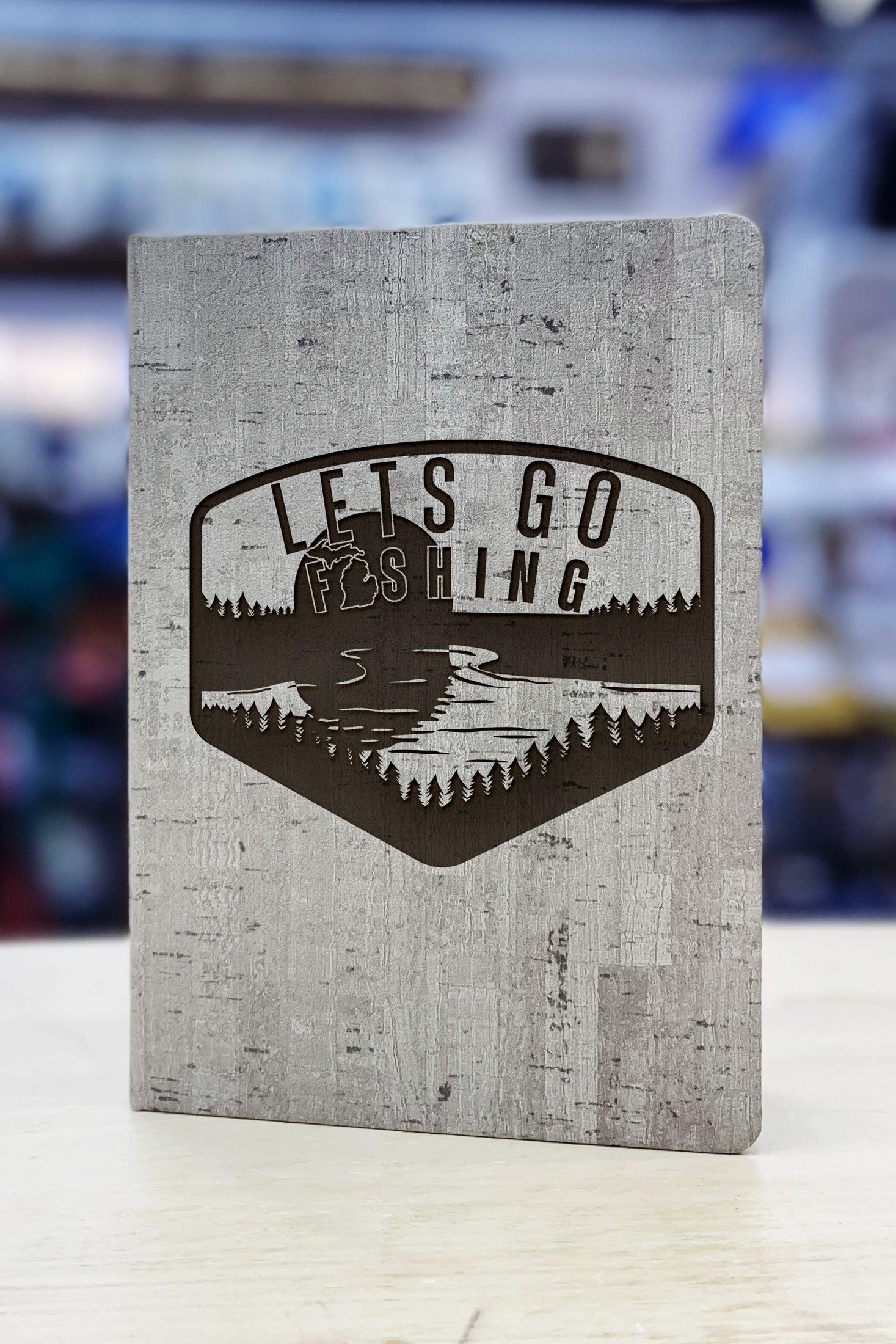 "Lets Go Fishing" - Badge - Michigan - Leather Journal