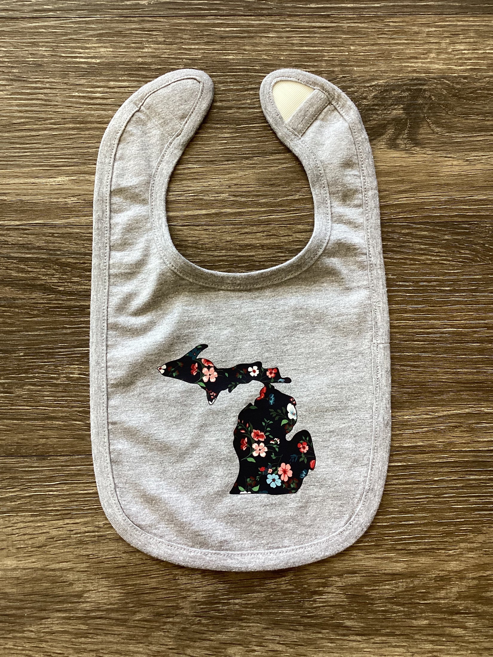 Floral - Black - Michigan - Color Heather - Bib