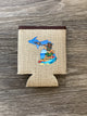 Tiki Man Beach - Michigan - Burlap Koozie