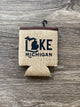 Lake Michigan - Michigan - Burlap Koozie