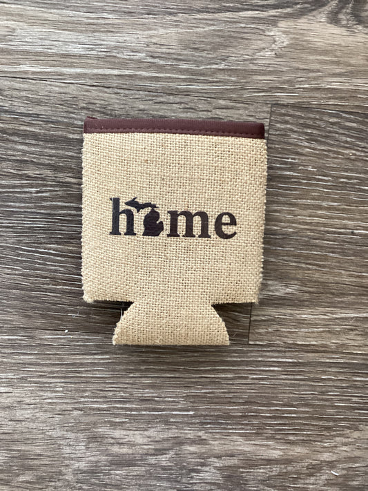 Home - Michigan - Burlap Koozie