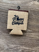 Happy Camper - Michigan - Burlap Koozie