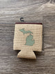 Petoskey - Michigan - Burlap Koozie