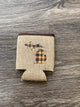 Plaid - Orange - Michigan - Burlap Koozie