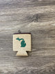 Plaid - Green - Michigan - Burlap Koozie