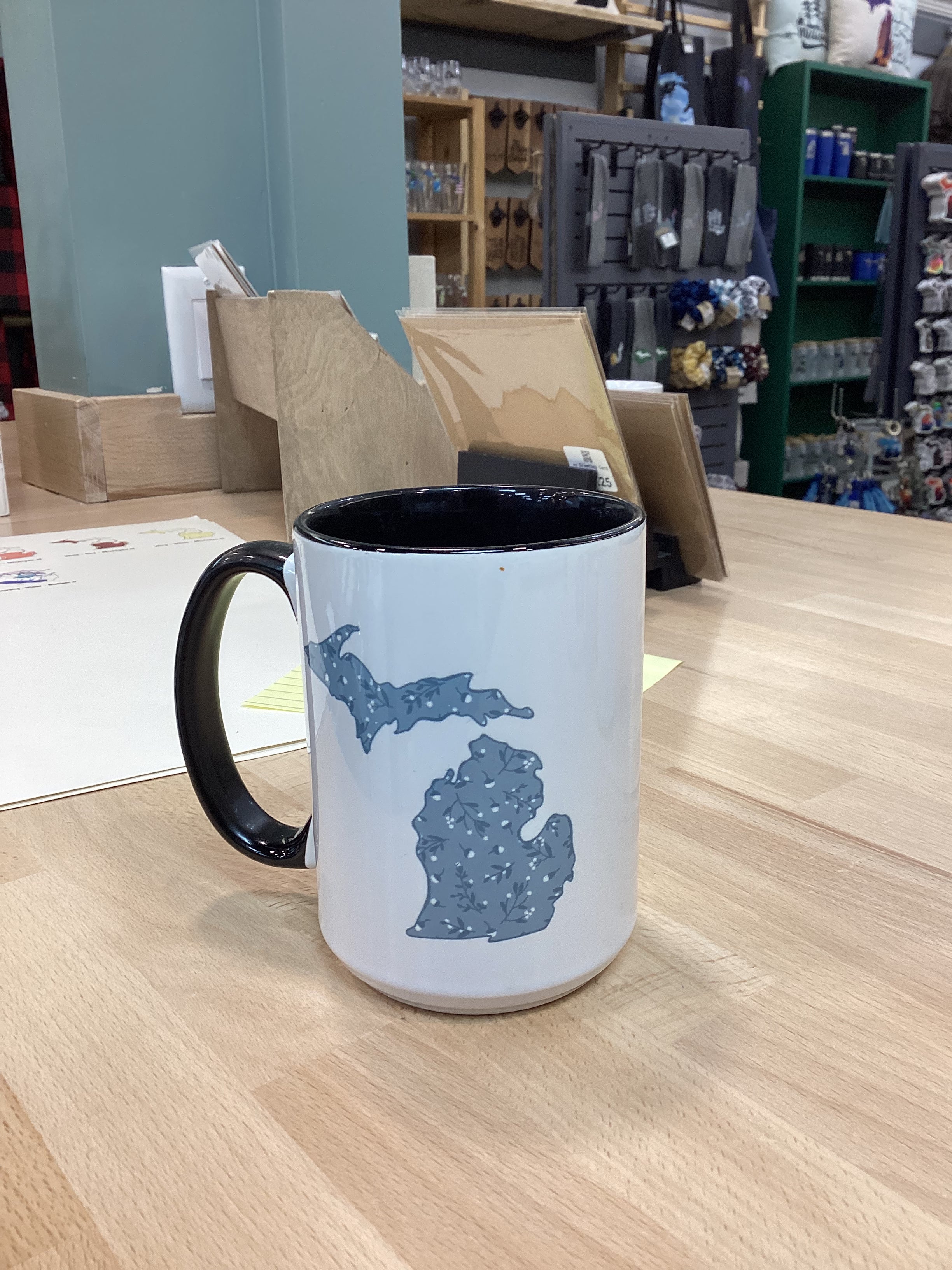 Wildflower - Gray - Michigan - Mug