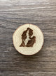 Up Inside Lp - Michigan - Wooden Log Magnet