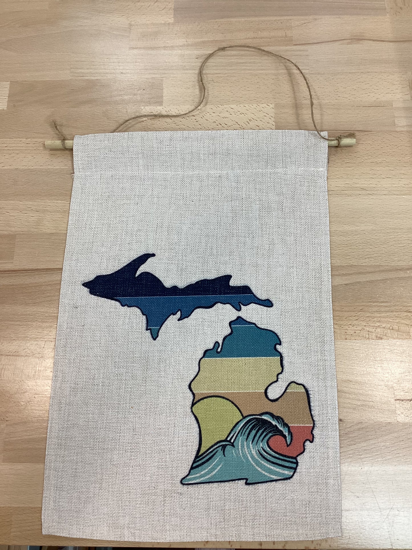 Michigan Linen Hanging Sign (Garden Sign)