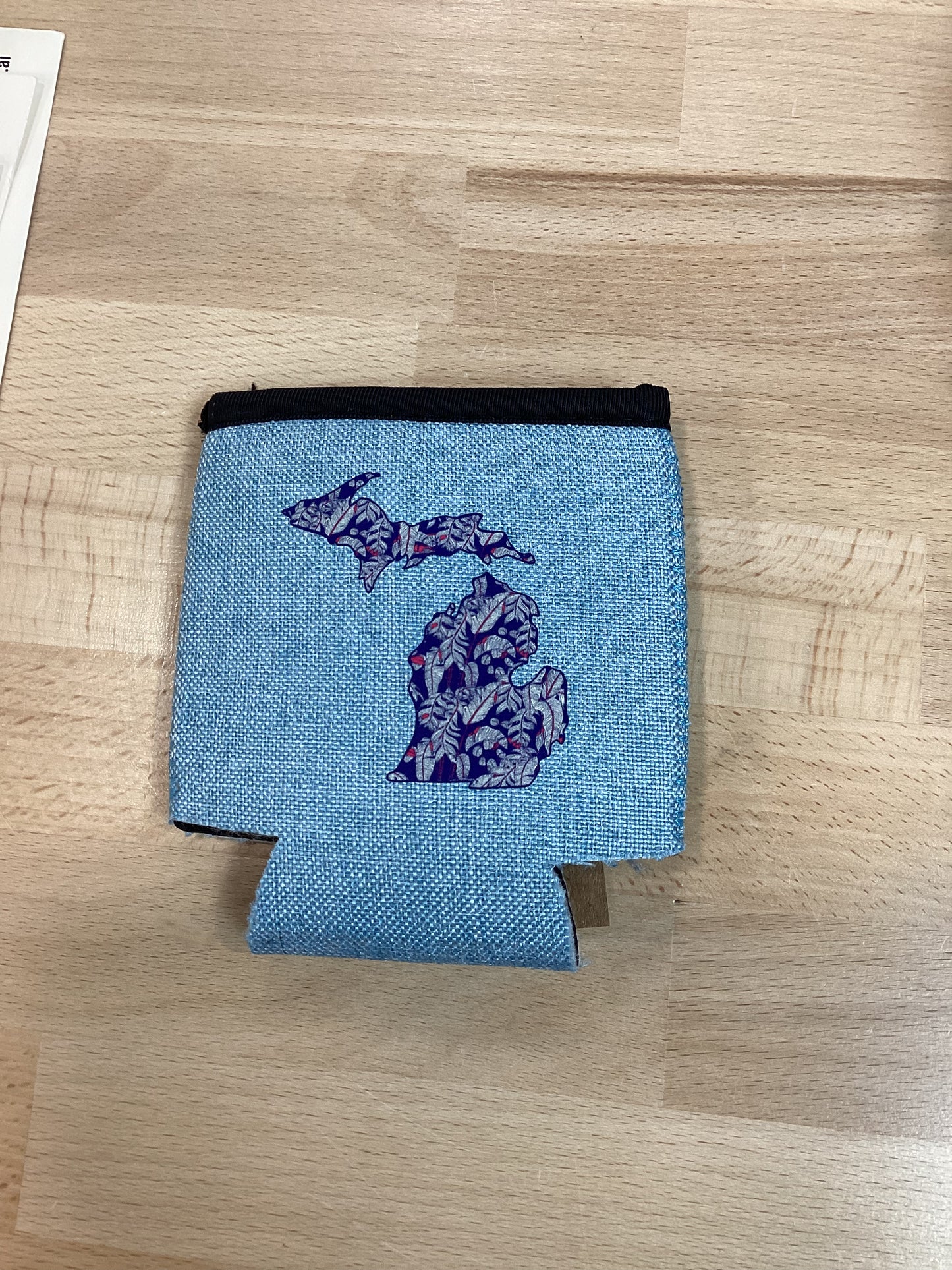 Tropical Michigan - Michigan - Heather Blue Koozie