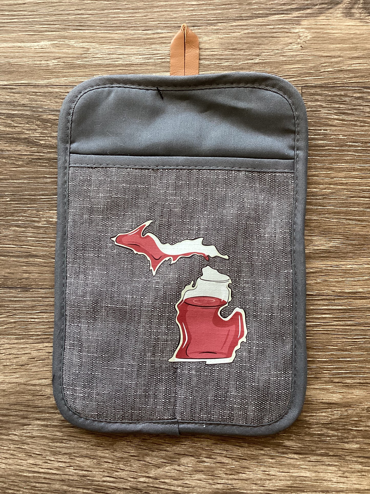 Wine - Red - Michigan - Rectangle Oven Mitt