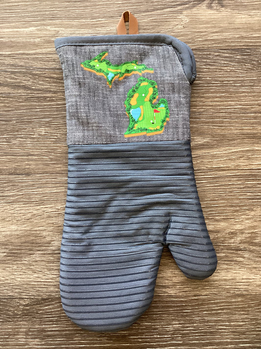 Golf - Michigan - Large Oven Mitt