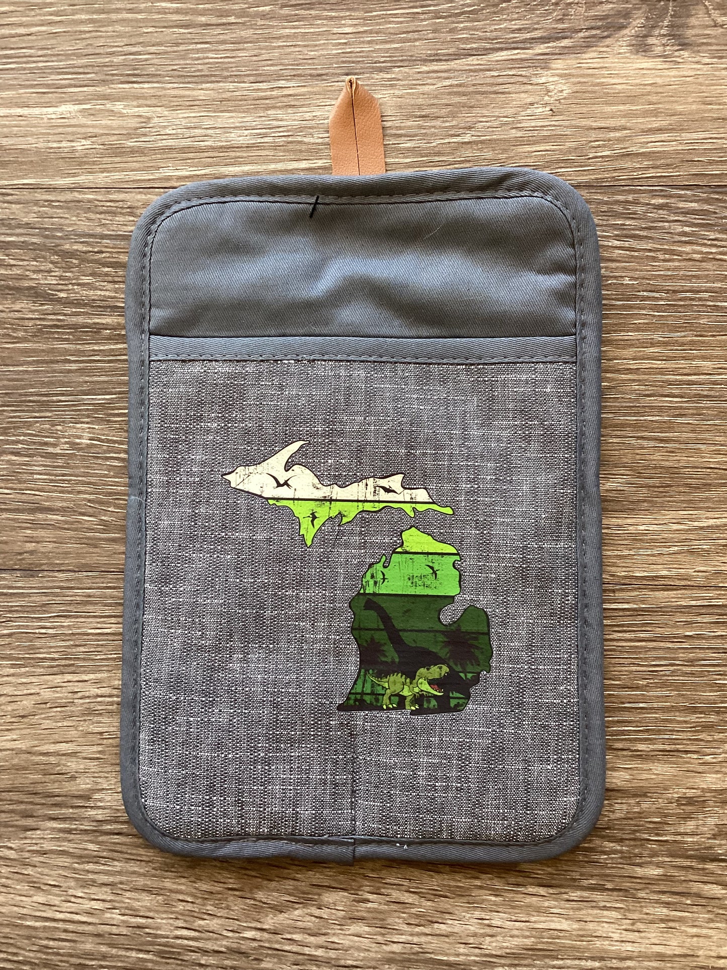 Dinosaurs - Michigan - Rectangle Oven Mitt