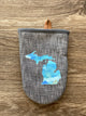 Watercolor - Light Blue - Michigan - Short Oven Mitt