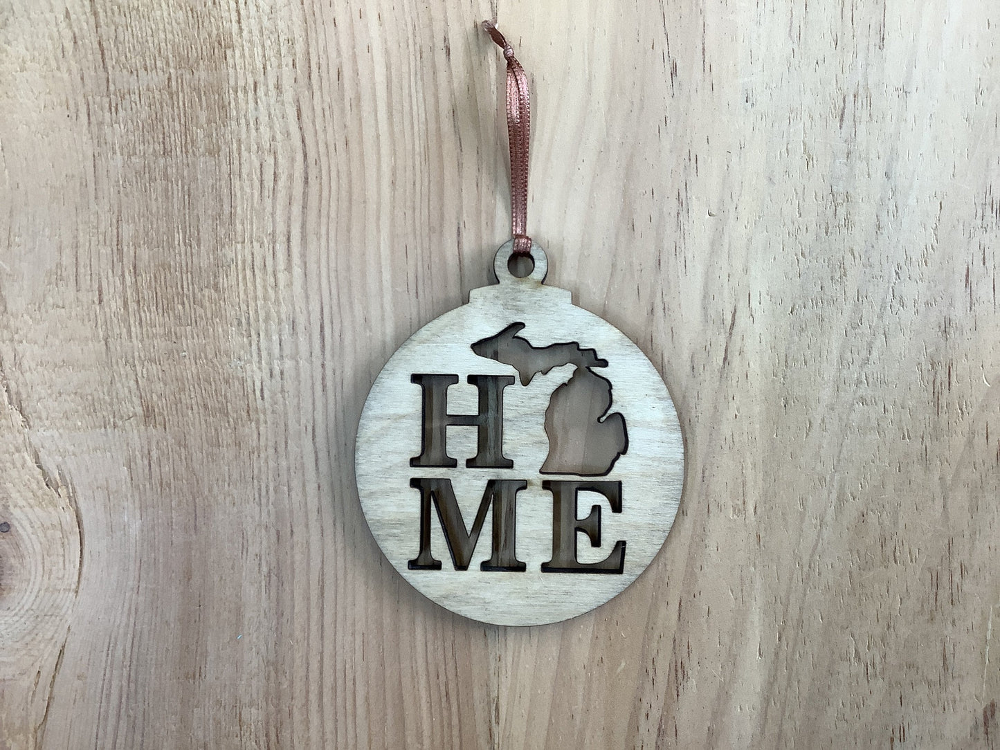 'Home' - Word - Wooden Engraved Ornament