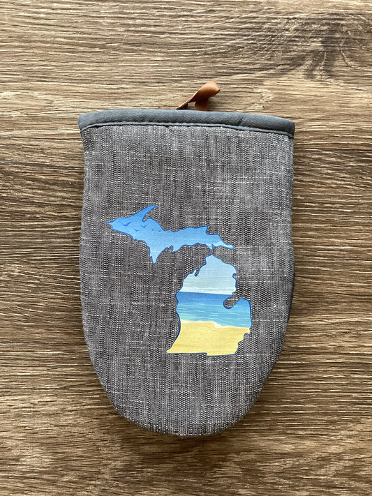 Beach - Michigan - Short Oven Mitt