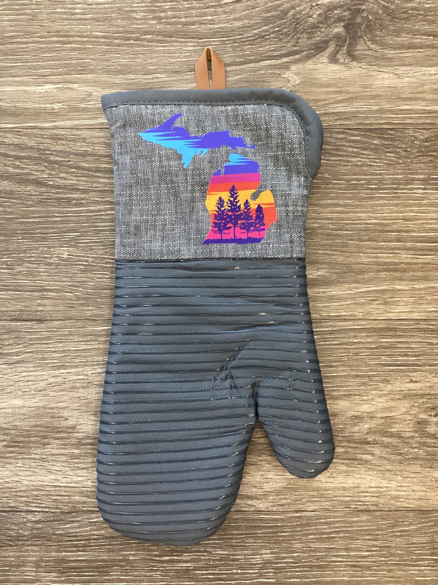 Miami Sunset - Michigan - Large Oven Mitt