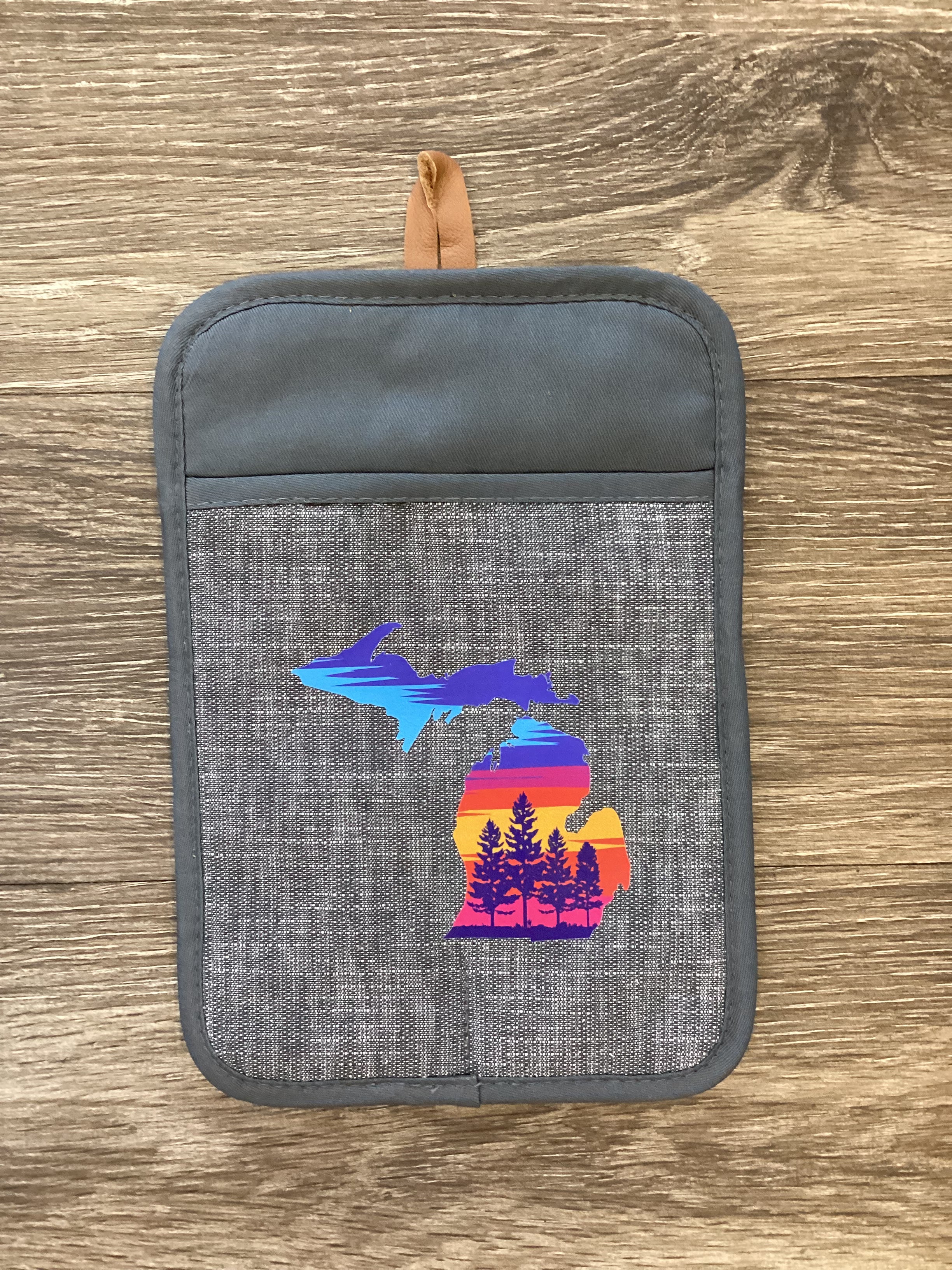 Miami Sunset - Michigan - Rectangle Oven Mitt