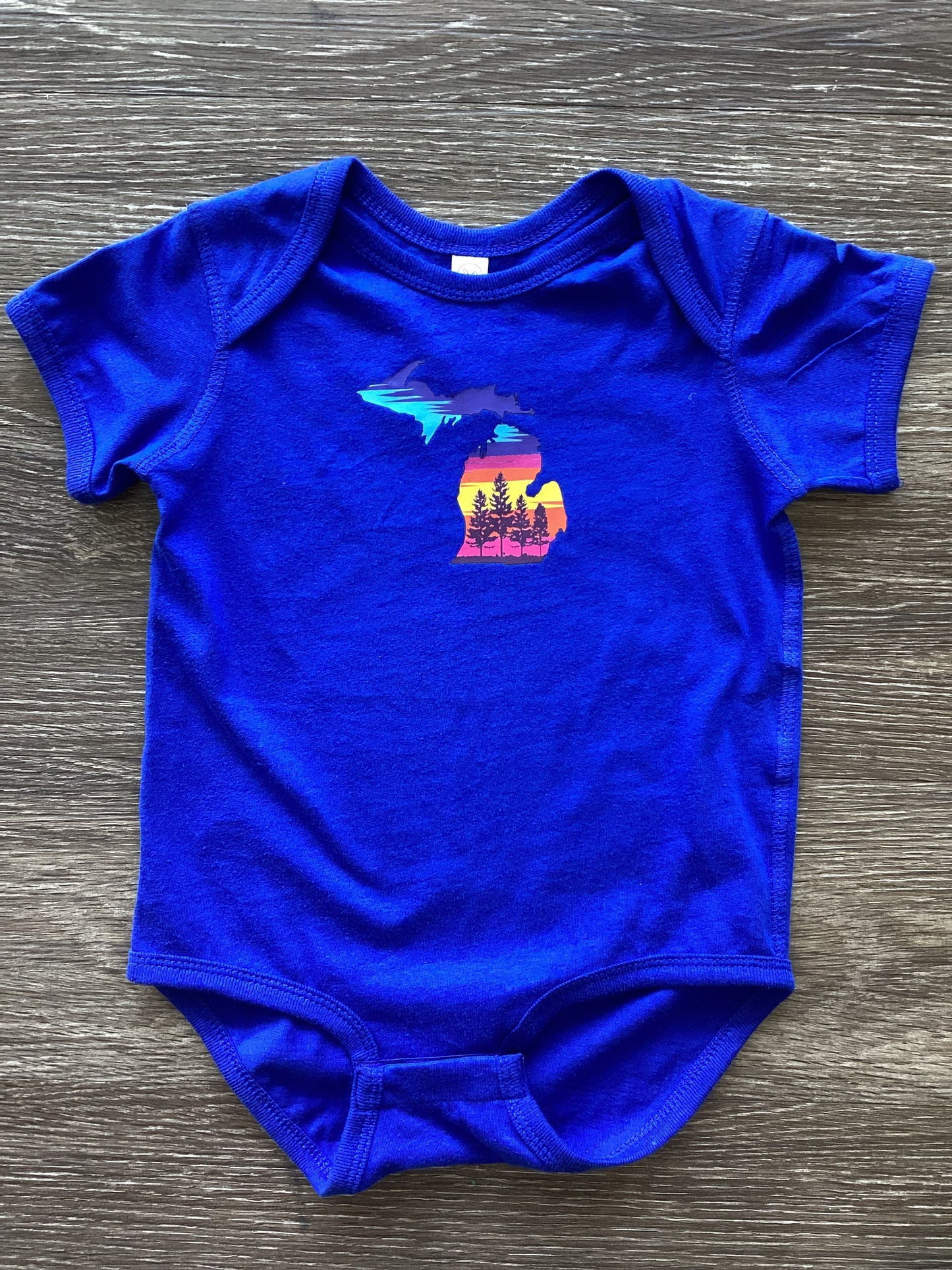 Miami Sunset - Royal Blue - Onesie