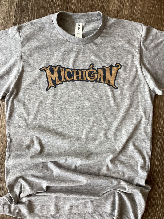 'Michigan' - Halloween -  Word - Tee Shirt