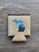 Night Pines - Michigan - Burlap Koozie