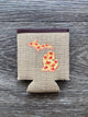 Pizza - Michigan - Burlap Koozie