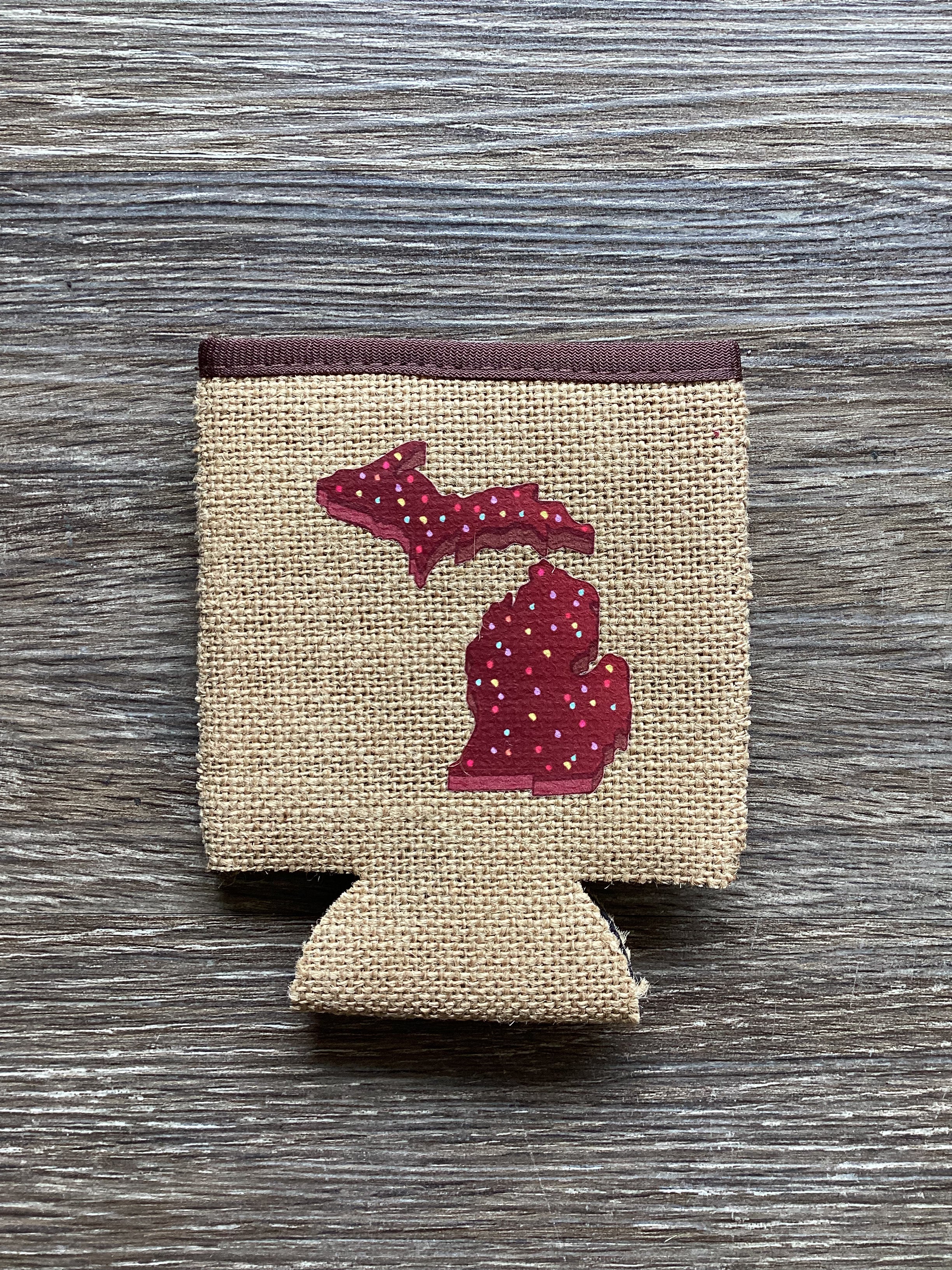 Cosmic Brownie - Michigan - Burlap Koozie