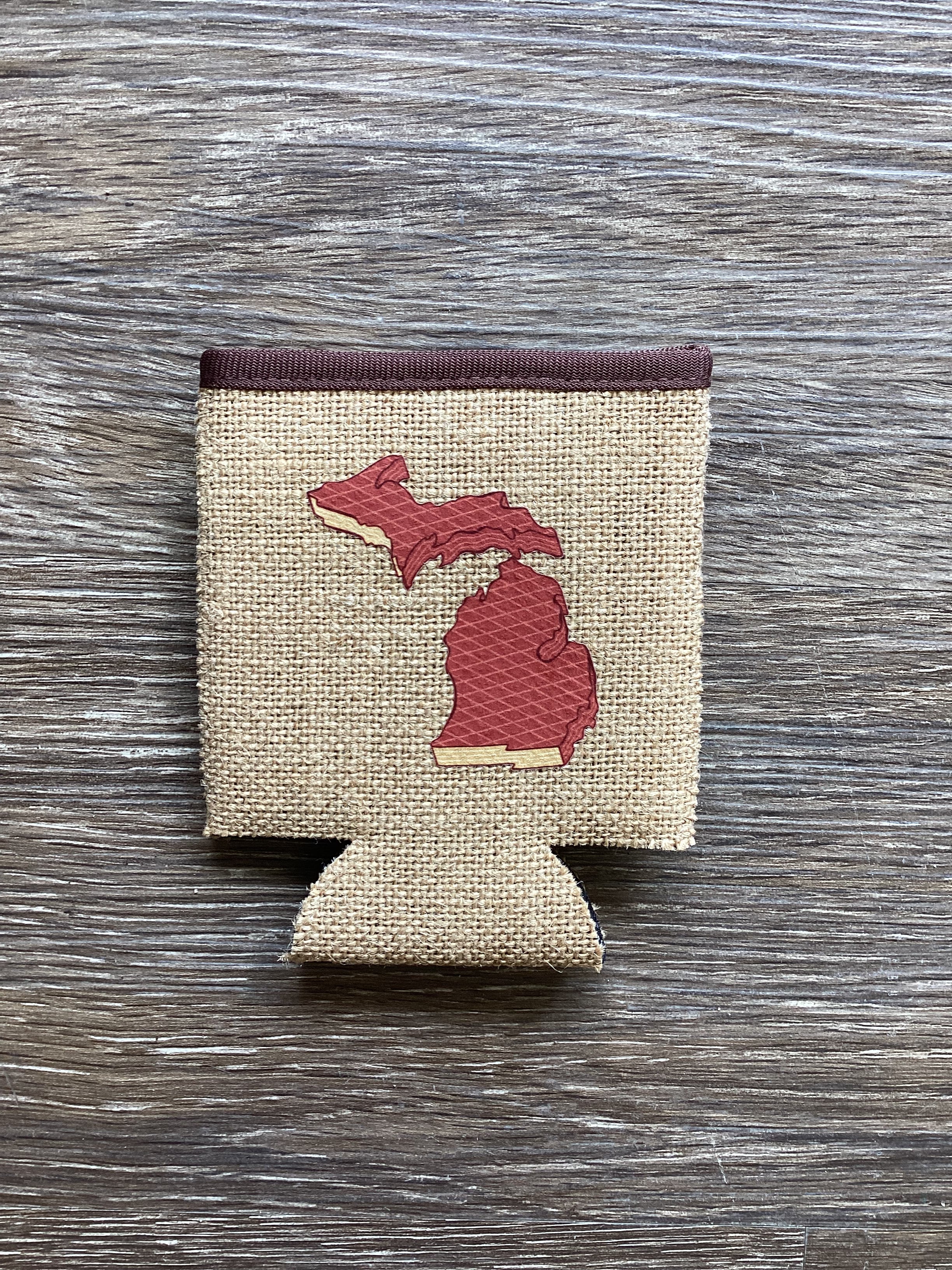 Nutty Bar - Michigan - Burlap Koozie