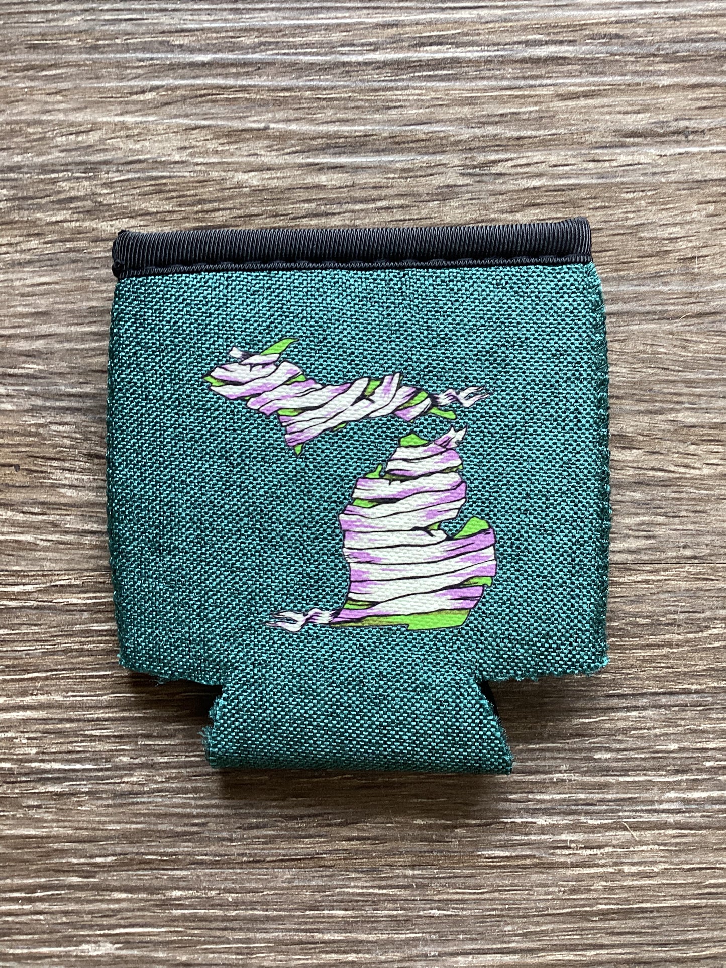 Zombie - Mummy - Michigan - Heather Green Koozie