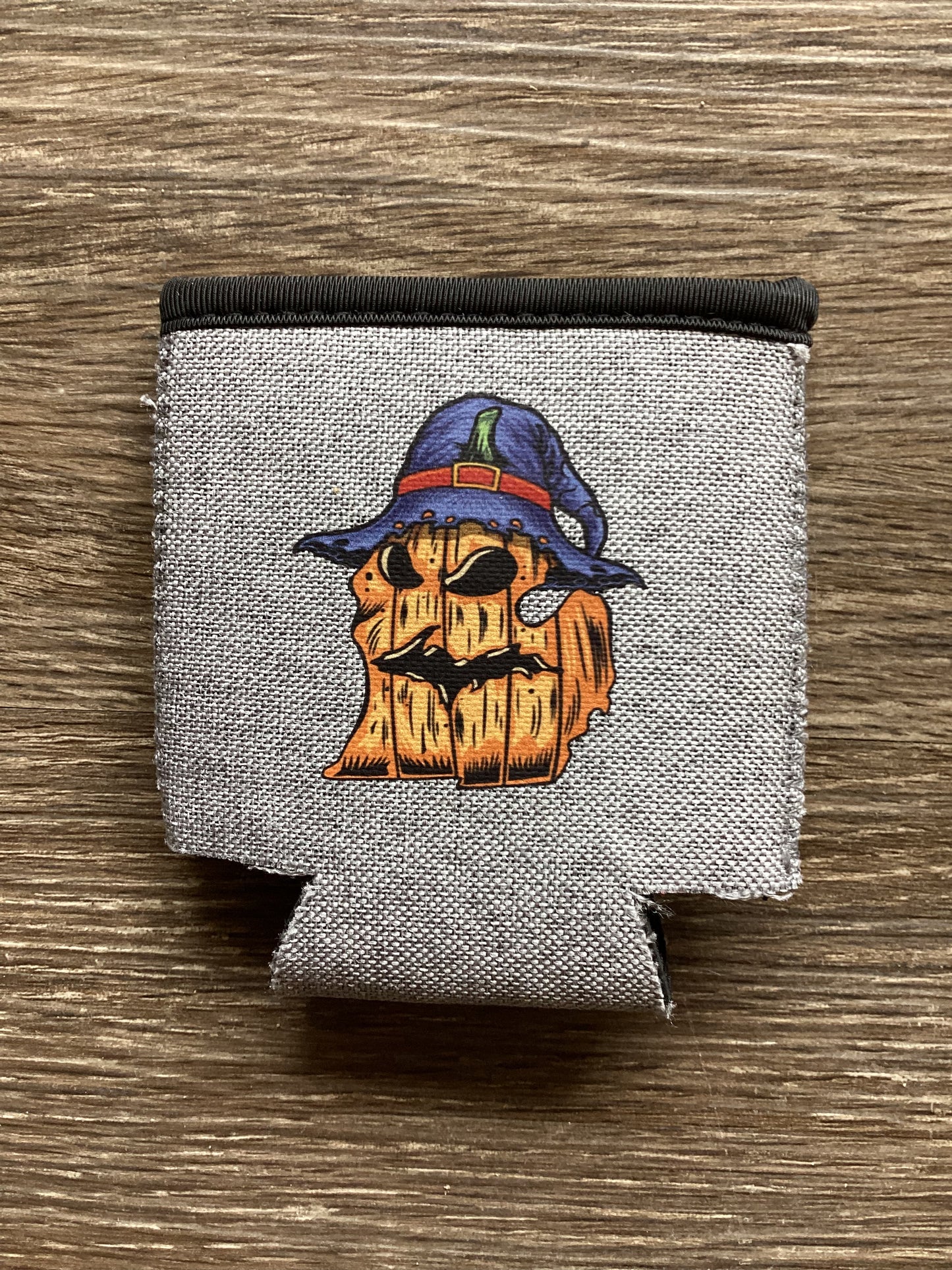 Pumpkin - Witch - Michigan - Light Heather Gray Koozie