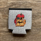 Pumpkin - Pirate - Michigan - Light Heather Gray Koozie