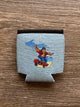 Sasquatch - Skateboarding - Beach - Michigan - Heather Blue Koozie